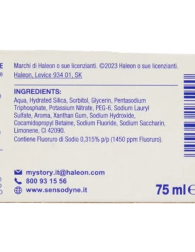 Sensodyne Dentifricio - 75ml - Fresh Cleaning - Con Tripla Azione Di Pulizia